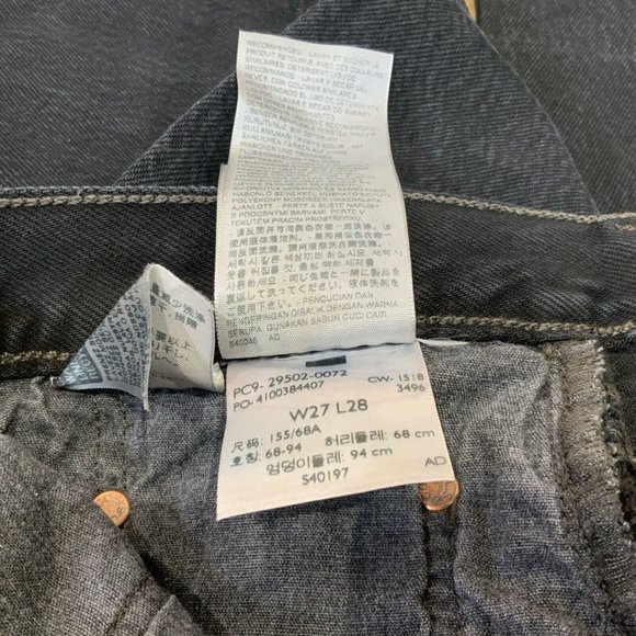 LEVI’S 501 XX Jeans Sz 27x28 Big E Black Distressed Skinny Red Tab 27 X 28 Mens - Picture 3 of 9